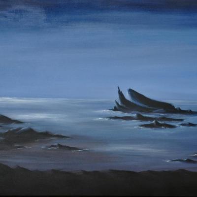 'Vollmond Isle of Skye' / 2016 / Acryl / 50 x 70 cm
(verkauft)