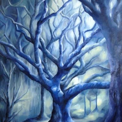 Wald in e-Moll / 2020 / Oel / 120x100cm