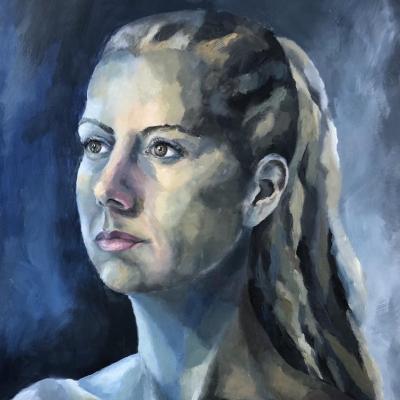 Im Spiegel / 2018 / Oel / 32x42cm (Privatsammlung)