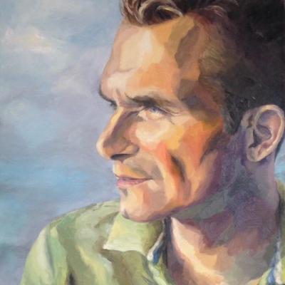 Portrait Daniel / 2018 / Oel / 80x40cm (Privatsammlung)