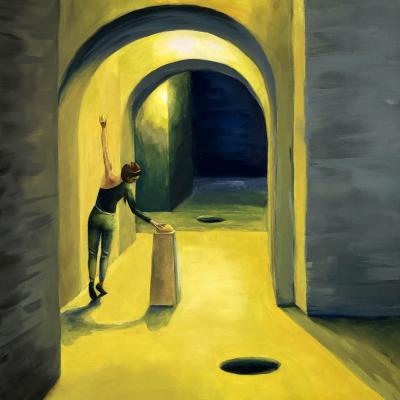 'Im Moment' / 2021 / Oel & Acryl / 90x60cm